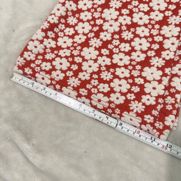 Floral Red & White Bootcut Pants By Forever 21 Size Medium elastic waist women - Picture 7 of 11